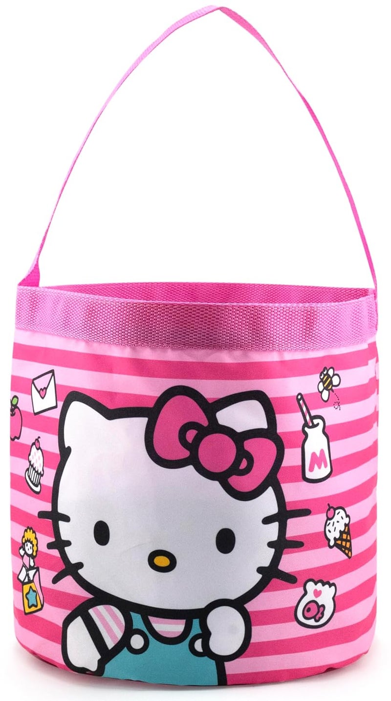 Fast Forward Sanrio Hello Kitty Tote Bag for Kids | Collapsible Halloween Trick or Treat Bag, Candy Tote, and Reusable Easter Basket | Hello Kitty Travel Tote, Shopping Bag, or Party Carryall | Ages 3+ - Image 1